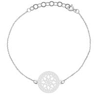 Bransoletka Celebrytka Koło Kółka Rozety Ażurowe 20 cm Srebro 925