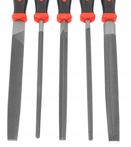 ZESTAW PILNIKÓW PILNIK ŚLUSARSKI ZDZIERAK TARNIK METALU PŁASKI OKRĄGŁY 20cm na Arena.pl