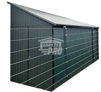 Domek Ogrodowy Garaż 2x5 Brama dwuskrzydłowa drzwi antracyt GP92