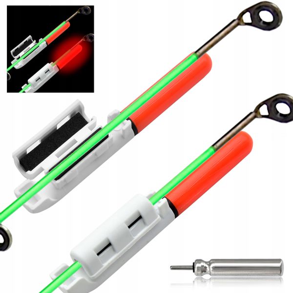 Świetlik elektroniczny sygnalizator brań na szczytówkę + bateria CR425 zdjęcie 10