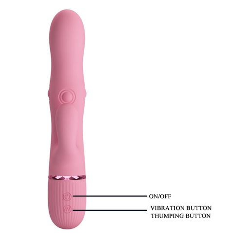 Pretty Love Zach Four-Sided Thumping Rabbit Vibrator – Pink na Arena.pl