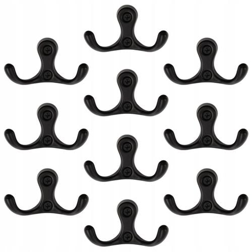 10x WIESZAK ŚCIENNY NA UBRANIE HACZYK CZARNY NA UBRANIE DW19 na Arena.pl