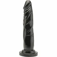 get real model 18 cm czarny - anatomiczny element intymny pvc