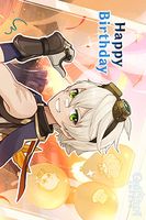 Pocztówka urodzinowa Genshin Impact