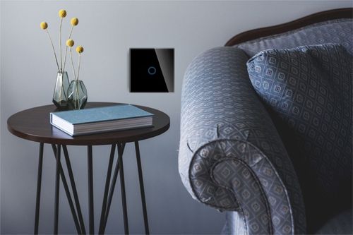 WŁĄCZNIK ŚWIATŁA SZKLANY DOTYKOWY POJEDYNCZY SCHODOWY KRZYŻOWY NA KABEL LED na Arena.pl