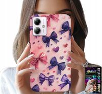 ETUI DO MOTOROLA MOTO G14 - KOLOROWE WSTĄŻKI WSTĄŻKA WZORY + SZKŁO