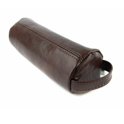 065 Piórnik okrągły na suwak - brąz KEMER na Arena.pl