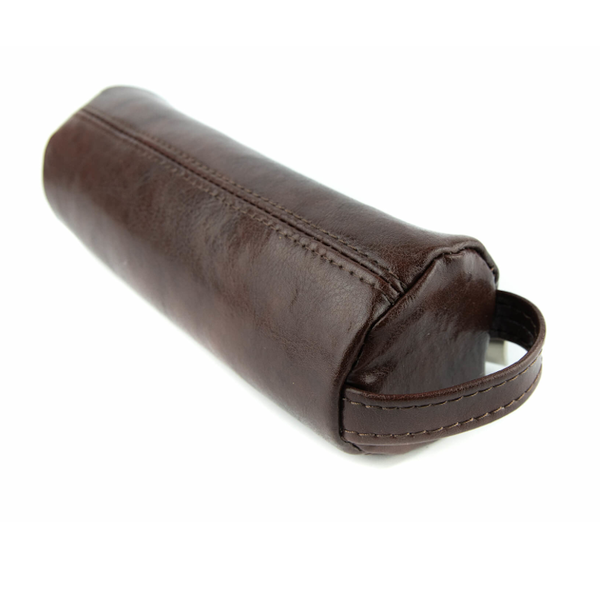 065 Piórnik okrągły na suwak - brąz KEMER zdjęcie 2