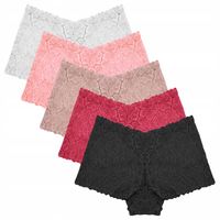 Majtki szorty bokserki figi damskie sexy koronkowe seksowne 5-PAK seksy L
