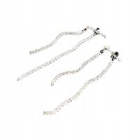 Kolczyki srebrne sztyfty wiszące podwójne wężyki