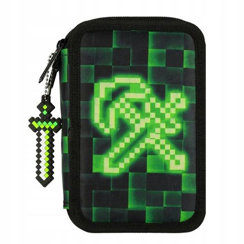 PIÓRNIK SZKOLNY TRZYKOMOROWY Z WYPOSAŻENIEM DLA CHŁOPCA PIXEL na Arena.pl