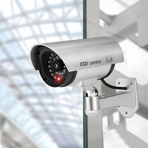 KAMERA ATRAPA ZEWNĘTRZNA MONITORING ŚCIENNA LED IR KAMERA MIGAJĄCA + na Arena.pl