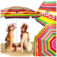 Parasol w paski z filtrem UV i regulacją nachylenia czaszy