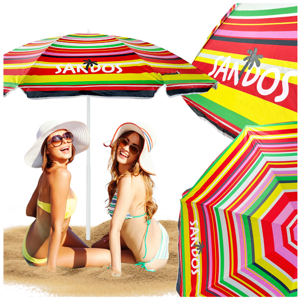 Parasol w paski z filtrem UV i regulacją nachylenia czaszy zdjęcie 1