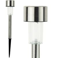 SOL0625 LAMPA SOLARNA LAMPKA OGRODOWA WBIJANA LED INOX