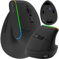 Bezprzewodowa Mysz Pionowa Delux M618db Bluetooth 2.4g 4000dpi Rgb