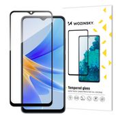szkło hartowane 9h na cały ekran oppo a17 z czarną ramką full glue
