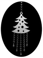 Zawieszka ozdoba do okna ŚWIĄTECZNA CHOINKA Boże Narodzenie wys. 100 cm