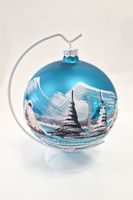 Ręcznie Malowana Bombka Świąteczna ze Stojakiem 120