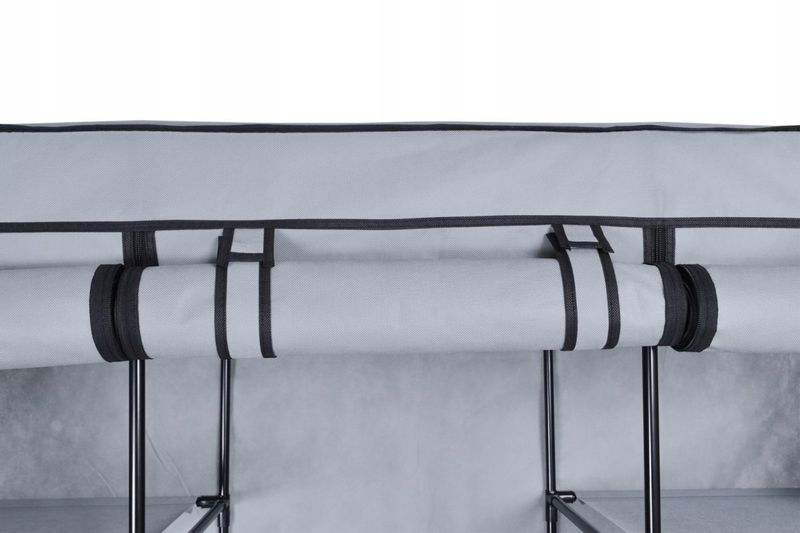 Szafa tekstylna z 10 półkami Mira Maxi - szara zdjęcie 6