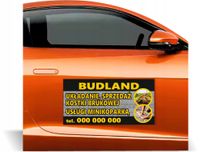 Magnes na samochód reklama magnetyczna kostka brukowa usługi minikoparką