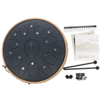 Round Tongue Drum Tank Handpan 14" 15 ton NavyBlue + Torba Pałki Nakładki