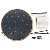 Round Tongue Drum Tank Handpan 14" 15 ton NavyBlue + Torba Pałki Nakładki