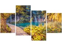 140CM 70 OBRAZ JEZIORO PLITVICE JESIENIĄ ŚCIENNY