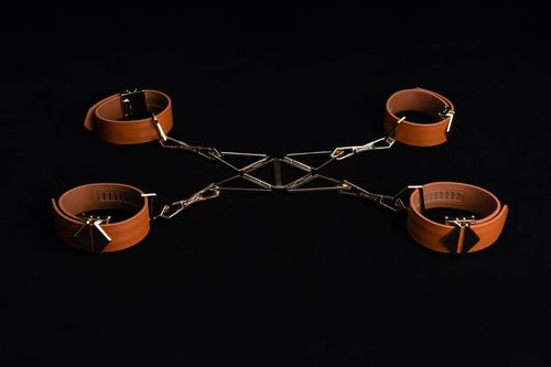 uprząż bondage hogtie set brown lockink na Arena.pl