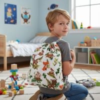 Plecak Worek Bawełniany dla dzieci Zwierzęta Leśne