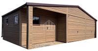 Garaż blaszany 9x4m + wnęka - 2x brama - drzwi - 3x okno - rynny SO141