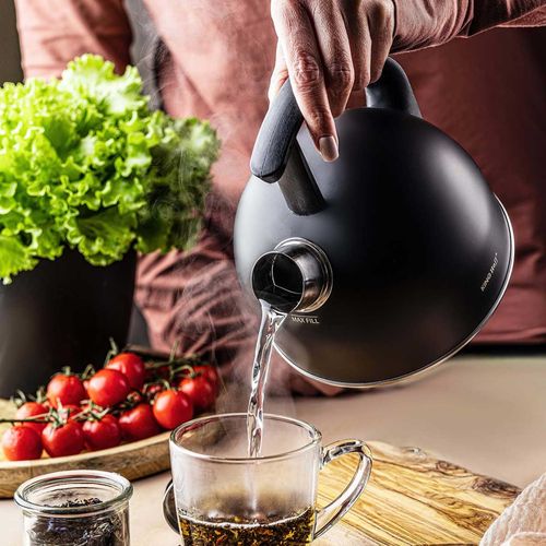 czajnik 1,5l z gwizdkiem kinghoff kh-1897 czarny mat na Arena.pl