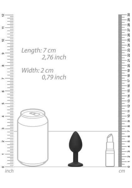 Silicone Butt Plug With Removable Jewel zdjęcie 6