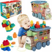 MIĘKKIE KLOCKI SENSORYCZNE SORTER ZESTAW POCIĄG AUTKO Z KLOCKAMI MATADI
