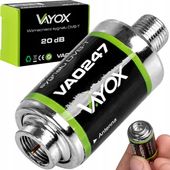 WZMACNIACZ ANTENOWY DVB-T2 SYGNAŁU TV NAZIEMNEJ 12V MOCNY 20dB VAYOX