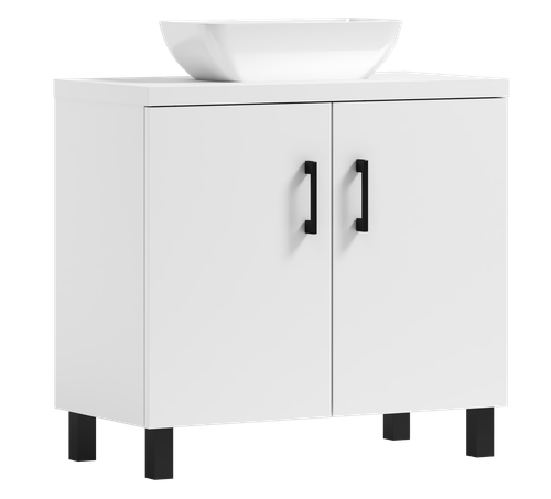 Szafka łazienkowa ROCO 80 biała z umywalką Lara (W2) na Arena.pl