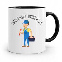 Kubek Czarny Prezent Dla Hydraulika Najlepszy Z Nadrukiem Ze Zdjęciem