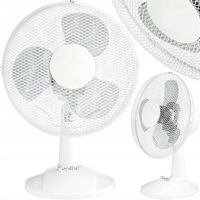 WIATRAK WENTYLATOR BIURKOWY CICHY BIUROWY MOCNY 40W OSCYLACJA 3 TRYBY