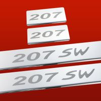 Listwa progowa PEUGEOT 207 207 SW Stal nierdzewna 304 połysk 4szt