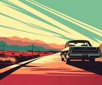 Plakat 60x50cm Droga przez Pustynię