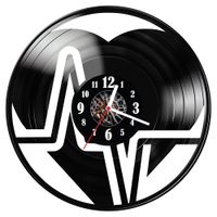 Zegar ścienny z płyty winylowej Serce 316.14