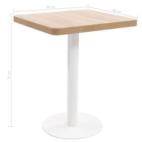Stolik bistro, jasnobrązowy, 60x60 cm, MDF na Arena.pl