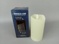 świeca   led z ruchomym płomieniem ecru 150 x 75 mm