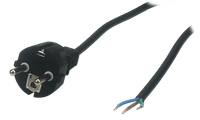 POS AC cable CEE7/7-YJ-03[10A]-tinned ends H05VV-F3G0,75 L=1800 black