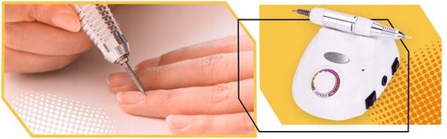 FREZARKA DO PAZNOKCI MANICURE PEDICURE PROFESJONALNA ZESTAW FREZÓW MOC 65W na Arena.pl