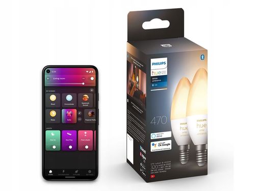 Inteligentna żarówka LED PHILIPS HUE 212735 4W E14 Bluetooth, ZigBee 2 szt na Arena.pl