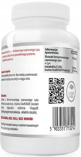 WISH Monakolina K + Prebiotyk cholesterol 60 kaps. na Arena.pl