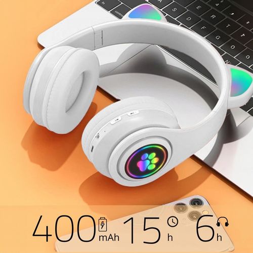 SŁUCHAWKI BEZPRZEWODOWE B39 Z USZAMI BLUETOOTH RGB KOCIE USZY DLA na Arena.pl