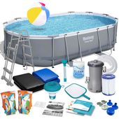 Basen ogrodowy stelażowy 488 x 305 x 107 cm 18w1 Bestway 56448