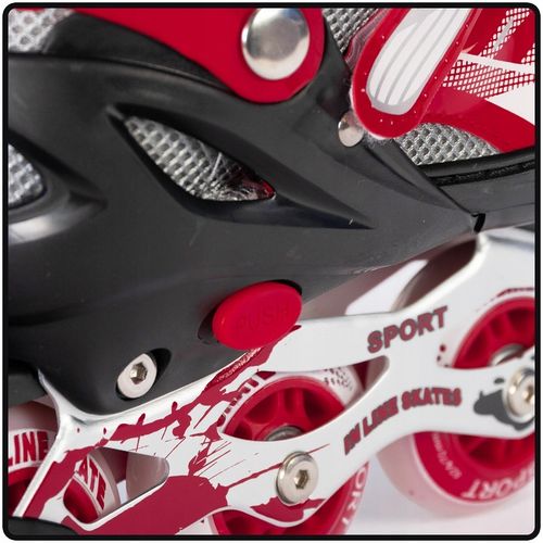 ROLKI REGULOWANE DLA DZIECI CHŁOPCA 38-41 CZARNO CZERWONE DZIECIĘCE na Arena.pl